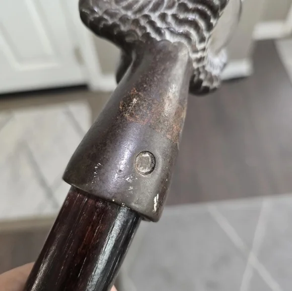 Antique Dragon-Claw Crystal Ball Cane Rare Mystic Walking Stick - Picture 16 of 16